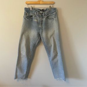 Chimala distressed cropped jeans. 27
